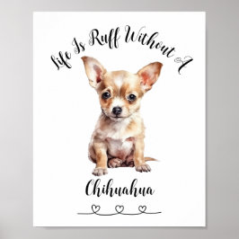 Aangepaste Chihuahua Pet Wall Art Poster