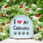 Aangepaste Chihuahua Sneeuwbol (Kerstmis)