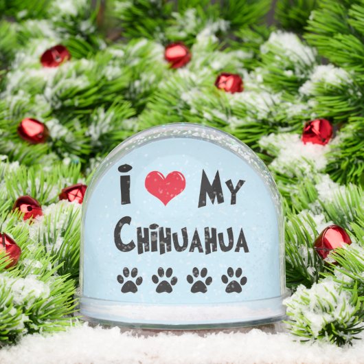 Aangepaste Chihuahua Sneeuwbol (Kerstmis)