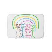 Aangepaste Childs Tekening Draai Kinder illustrati Badmat (Voorkant)