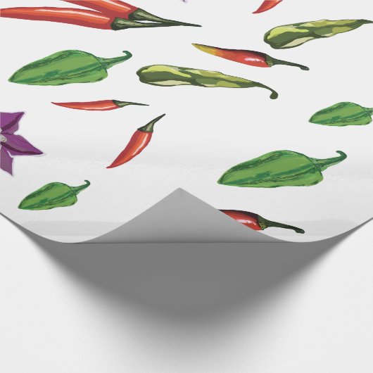 Aangepaste Chili Peppers Cadeaupapier (Hoek)