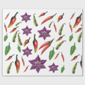 Aangepaste Chili Peppers Cadeaupapier (Vlak)