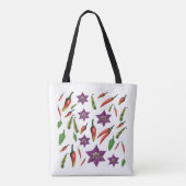 Aangepaste Chili Peppers Tote Bag (Achterkant)