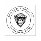 Aangepaste chimpansee Dit boek hoort bij de naam v Zelfinktende Stempel (Design)