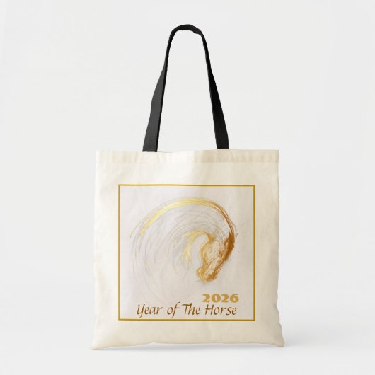 Aangepaste Chinees Paardenjaar Zodiac Verjaardag T Tote Bag (Voorkant)