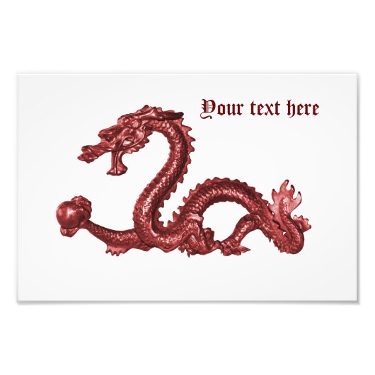 Aangepaste Chinese Draken Naam Fantasy Design Foto Afdruk (Voorkant)