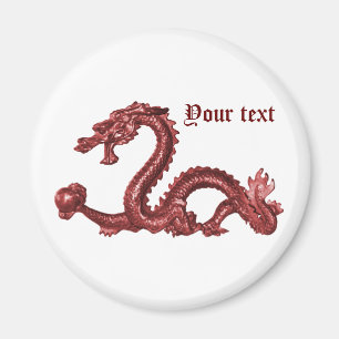 Aangepaste Chinese Draken Naam Fantasy Design Magneet
