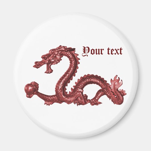 Aangepaste Chinese Draken Naam Fantasy Design Magneet (Voorkant)
