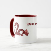 Aangepaste Chinese Draken Naam Fantasy Design Mok (Voorkant links)
