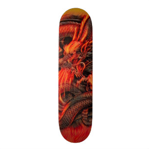 Aangepaste Chinese Fire Dragon Pro Park Board Skateboard