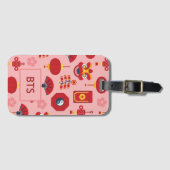 Aangepaste Chinese Nieuwjaar Iconen Roze Bloesem Bagagelabel (Voorkant (horizontaal))