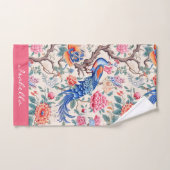 Aangepaste Chinoiserie Aziatische bloemenlandschap Bad Handdoek (Handdoek)