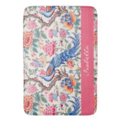 Aangepaste Chinoiserie Aziatische bloemenlandschap Badmat (Voorkant Verticaal)