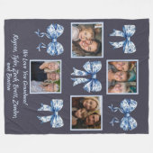 Aangepaste Chinoiserie Oma Photo Collage Gift Fleece Deken (Voorkant (Horizontaal))