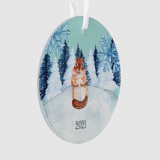 Aangepaste chipmunkversiering ornament (voorkant)