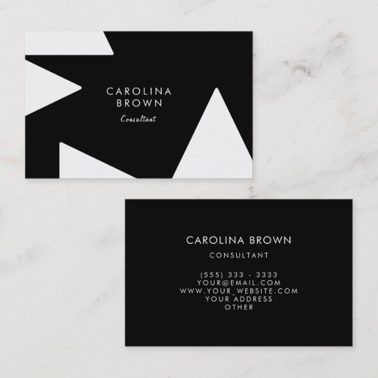 Aangepaste chique geometrische professionele Visit Visitekaartje (Voorkant / Achterkant)