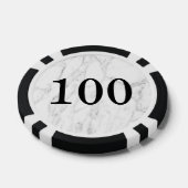 Aangepaste chique witte marmeren steen casino poke poker chips (Enkel)