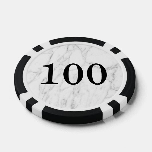 Aangepaste chique witte marmeren steen casino poke poker chips (Enkel)