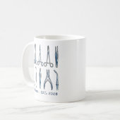 Aangepaste chirurg arts afgestudeerd waterverf koffiemok (Voorkant links)