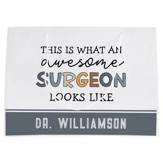 Aangepaste chirurg Geweldige chirurg Groot Cadeauzakje (Voorkant)