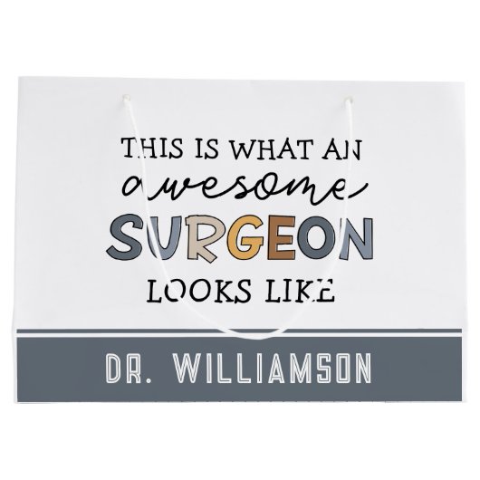 Aangepaste chirurg Geweldige chirurg Groot Cadeauzakje (Achterkant)