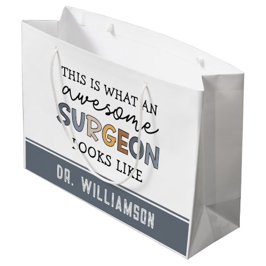 Aangepaste chirurg Geweldige chirurg Groot Cadeauzakje (Achterkant Gekanteld)