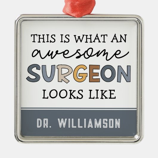 Aangepaste chirurg Geweldige chirurgische schenkin Metalen Ornament (Voorkant)