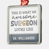 Aangepaste chirurg Geweldige chirurgische schenkin Metalen Ornament (Links)