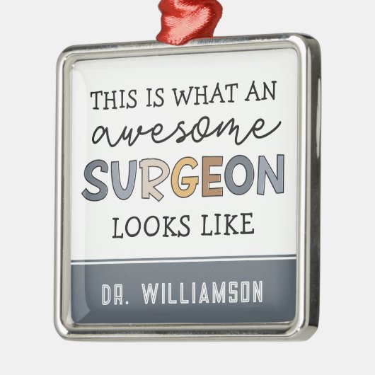 Aangepaste chirurg Geweldige chirurgische schenkin Metalen Ornament (Links)