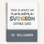 Aangepaste chirurg Geweldige chirurgische schenkin Notitieboek (Voorkant)