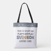 Aangepaste chirurg Geweldige chirurgische schenkin Tote Bag (Achterkant)