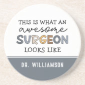 Aangepaste chirurg Geweldige chirurgische schenkin Zandsteen Onderzetter (Voorkant)