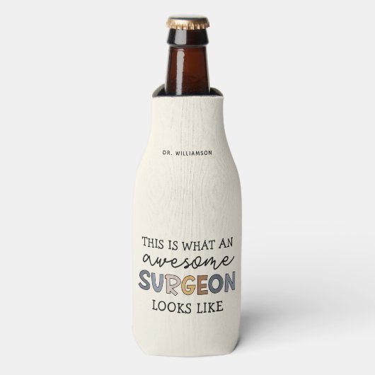 Aangepaste chirurg humoristische geweldige chirurg flesjeskoeler (Fles Voorkant)