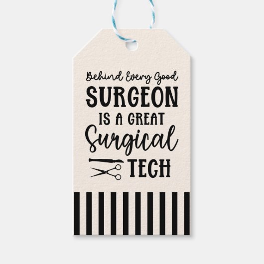 Aangepaste chirurgische technologie | Chirurgisch  Cadeaulabel (Voorkant)