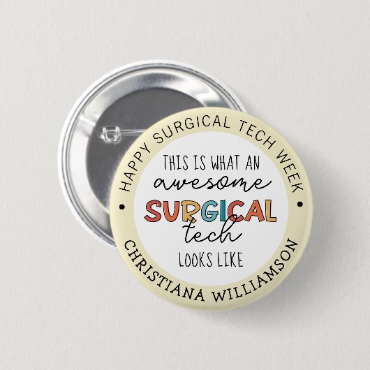 Aangepaste chirurgische Week Funny Giften Ronde Button 5,7 Cm (Voorkant /achterkant)