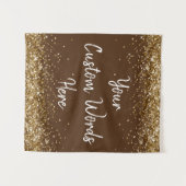 Aangepaste Chocolade Bruine Verjaardagsfeest Foto Wandkleed (Voorkant (horizontaal))