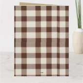 Aangepaste Chocolade Buffalo Plaid Kerstmis Kaart (Achterkant)