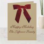 Aangepaste Chocolade Buffalo Plaid Kerstmis Kaart (Voorkant)