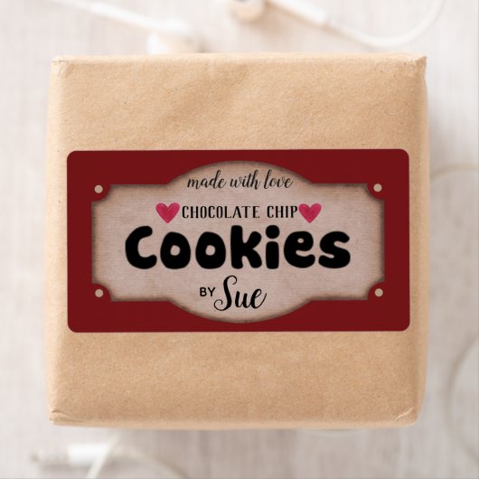 Aangepaste Chocolade Chip Cookie Labels (Insitu)