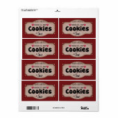 Aangepaste Chocolade Chip Cookie Labels (Full Sheet)