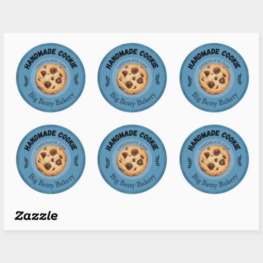 Aangepaste Chocolade Chip Cookie Labels Gepersonal (Vel)
