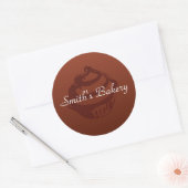 Aangepaste chocolade Cupcake-Stickers Ronde Sticker (Envelop)