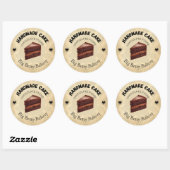 Aangepaste chocolade Fudge Cake Labels | Gepersona (Vel)