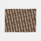 Aangepaste Chocolade Gepersonaliseerde Zoon Baby B Fleece Deken (Voorkant (Horizontaal))