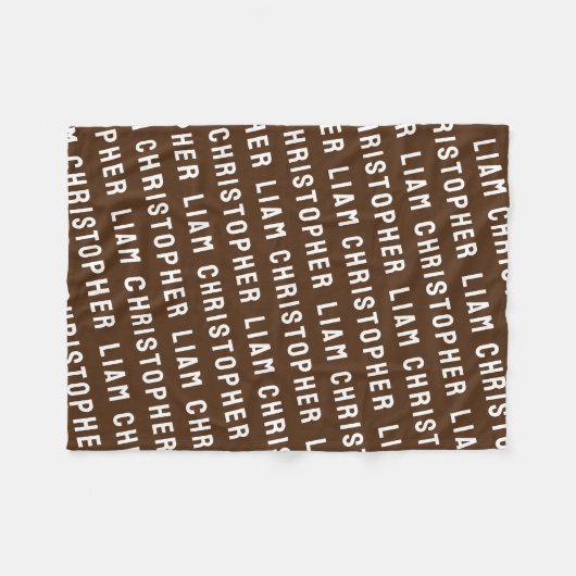 Aangepaste Chocolade Gepersonaliseerde Zoon Baby B Fleece Deken (Voorkant (Horizontaal))