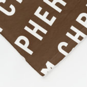 Aangepaste Chocolade Gepersonaliseerde Zoon Baby B Fleece Deken (Hoek)