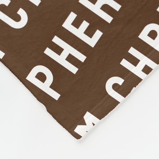 Aangepaste Chocolade Gepersonaliseerde Zoon Baby B Fleece Deken (Hoek)