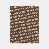 Aangepaste Chocolade Gepersonaliseerde Zoon Baby B Fleece Deken (Voorkant)
