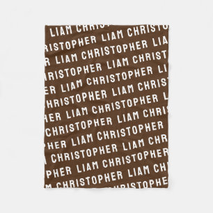 Aangepaste Chocolade Gepersonaliseerde Zoon Baby B Fleece Deken