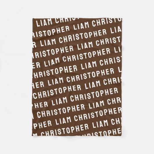 Aangepaste Chocolade Gepersonaliseerde Zoon Baby B Fleece Deken (Voorkant)